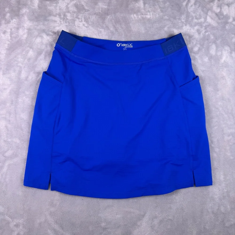 IBKUL IBCOOL Royal Blue Active Skort Womens Small Side Pockets